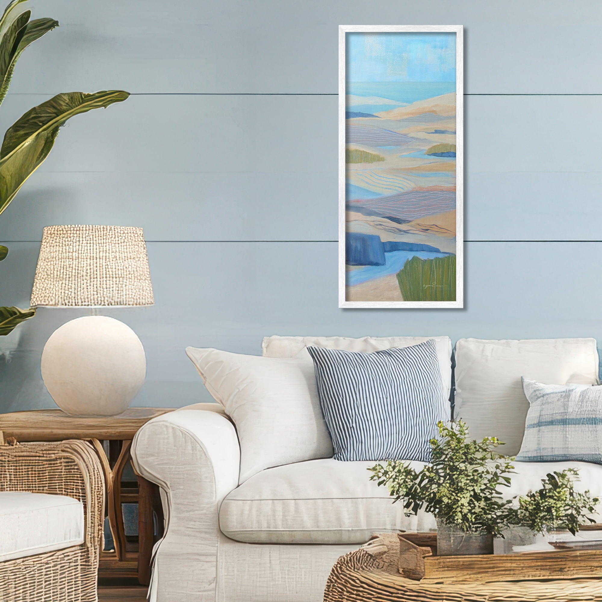 Stupell Industries Ebb & Flow Sand Dunes White Framed Giclee Art, design by Lynn Ericson Fine Art