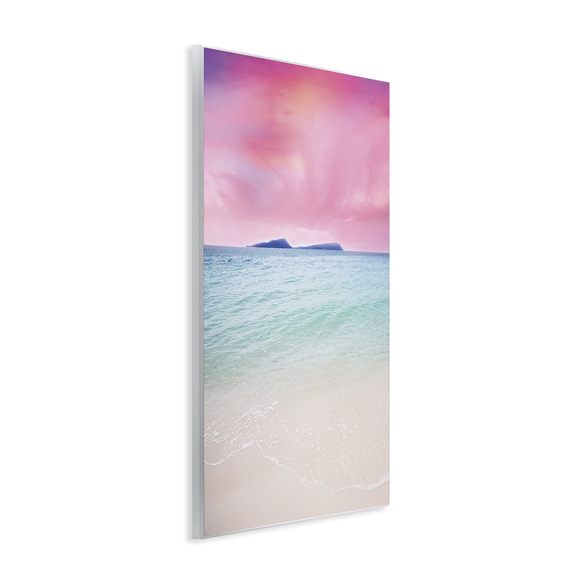 Stupell Industries Pink Sky Shoreline Landscape & Nature Photography Unframed Art Print Wall Art, 13 x 19