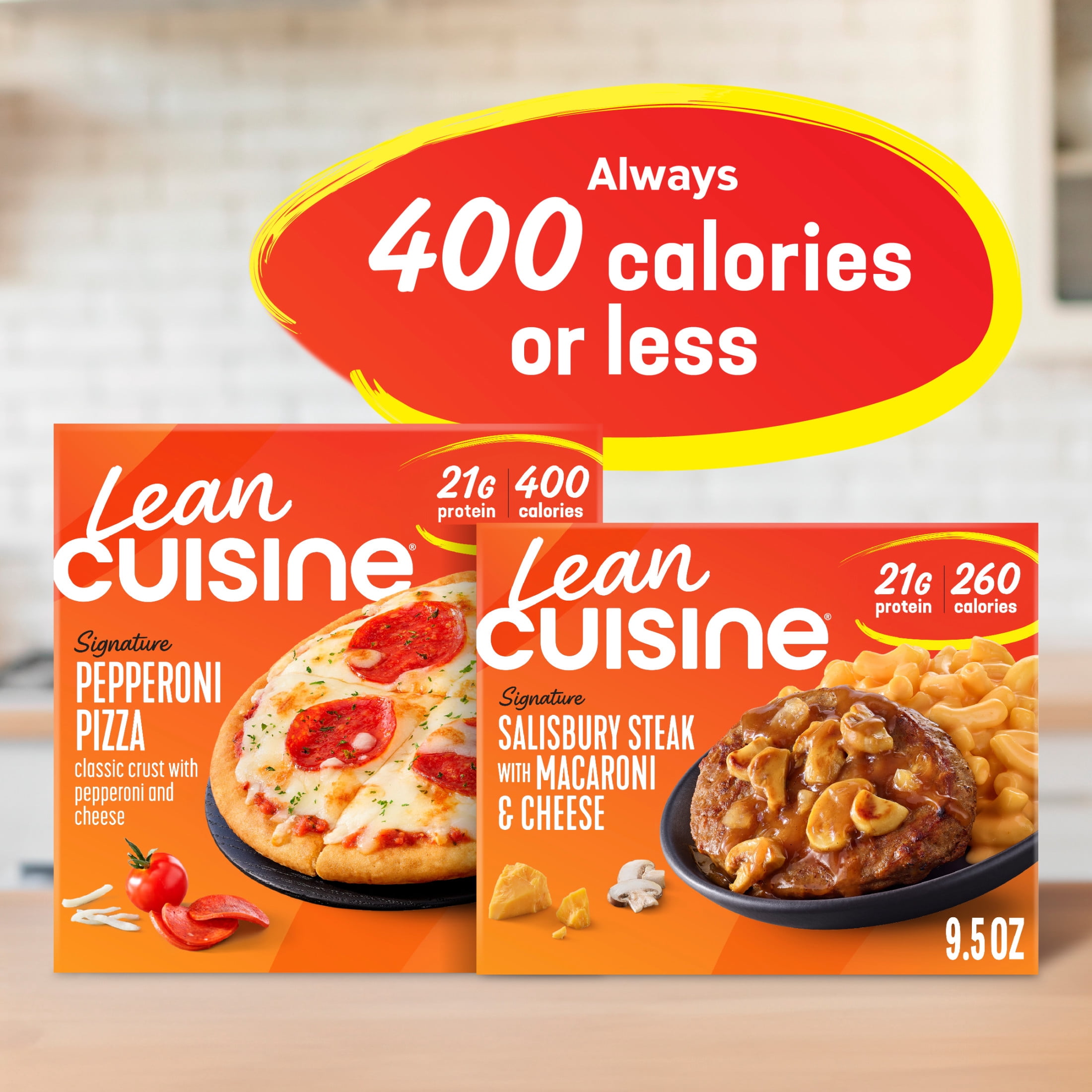 Lean Cuisine Salisbury Steak & Macaroni and Cheese, Frozen Meal, 9.5 oz