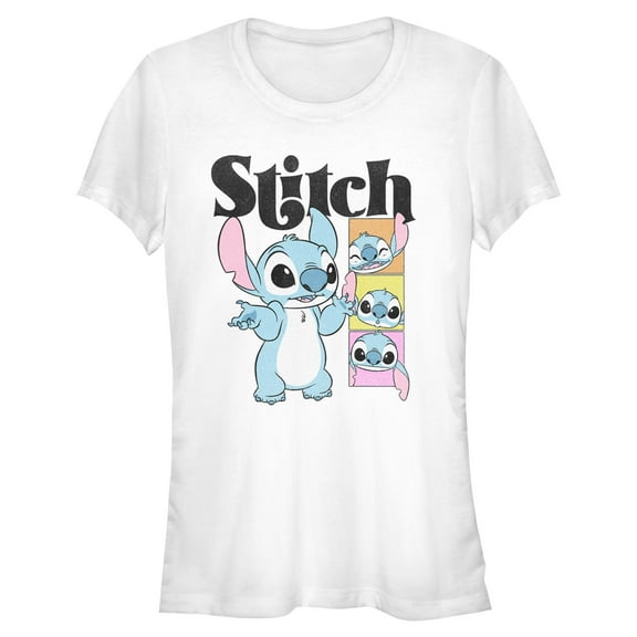 Juniors Lilo & Stitch Cute Faces Stitch T Shirt