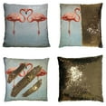thumbnail image 1 of EREHome Housse de Coussin Réversible Sirène Flamant Rose 16x16 Pouces, 1 of 3