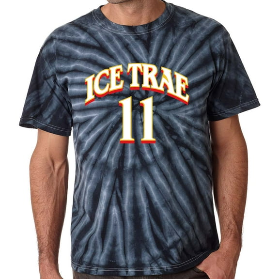 TIE-DYE Black Trae Young Hawks Ice Trae T-shirt ADULT