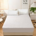 thumbnail image 4 of Hiroekza Premium Queen Quilted Fitted Sheet - Winter Warm, Breathable, Non-Slip Mattress Cover for Beds White, 4 of 4
