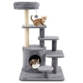 thumbnail image 1 of Gymax 40'' Multi-level Cat Tower w/Condo Padded Perch Bed Sisal Scratching Posts Ball Gray, 1 of 10