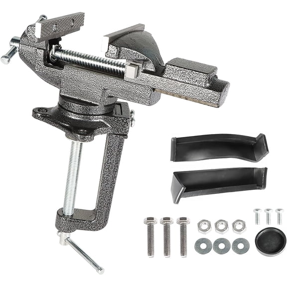 Handdo 3.3 Inch Desktop Vise Universal Rotation 360 ° Vise Multifunctional Jaw Quick Adjustment Suitable for Metal Wood Processing Welding Clamping