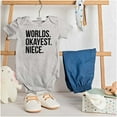 thumbnail image 3 of Worlds Okayest Niece Family Love Bodysuit Jumper Girls Infant Baby Brisco Brands 18M, 3 of 6