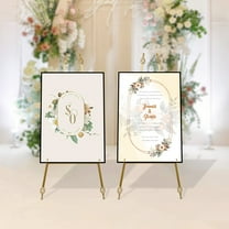 2Pcs Detachable Steel Easel Stand Easel Tripod Poster Easel with 6 Holes Wedding