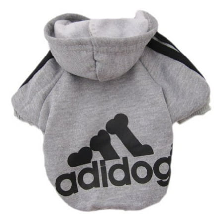 Pet Puppy Dog Cat Coat Clothes Hoodie Sweater Costumes Gray