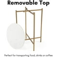 thumbnail image 5 of BIRDROCK HOME Folding Side Table with Marble Top - Gold Legs, 5 of 5