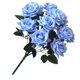 thumbnail image 4 of Ramo de rosas artificiales de 12 cabezas, ramo de flores de simulación, banquete de boda, decoración floral falsa, rosa, azul Methold HA7116-03B, 4 of 6