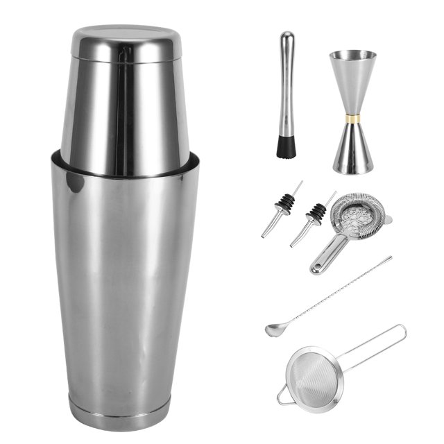 Kit De Camarero, Juego De Coctelera De Acero Inoxidable Apto Para Lavavajillas Con Superficie Cepillada Para El Hogar Anggrek Otros