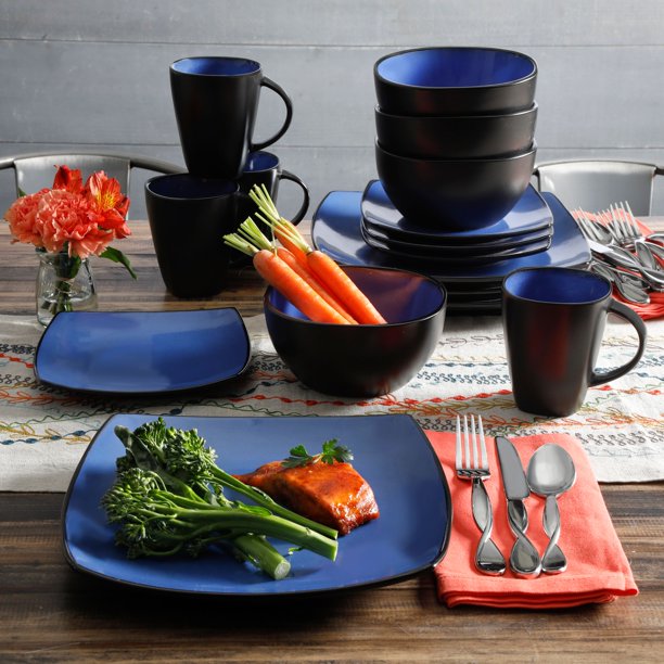 Gibson Home Soho Lounge Square Stoneware 16Piece Dinnerware Set