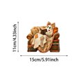 thumbnail image 2 of Ailezt Halloween Decor Halloween Flat Wooden Ornament Reading Tabletop Book‑Loving Figurine With Stand For Shelf Mantel Party Decoration, 2 of 4