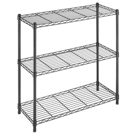 Whitmor Supreme 3 Tier Wire Shelving Black, 350 lb Capacity