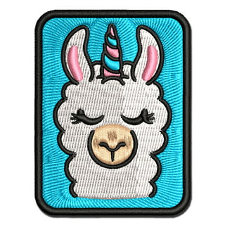 Succulent Alpaca Embroidered Iron-On Patch - Llama Patch For Jeans