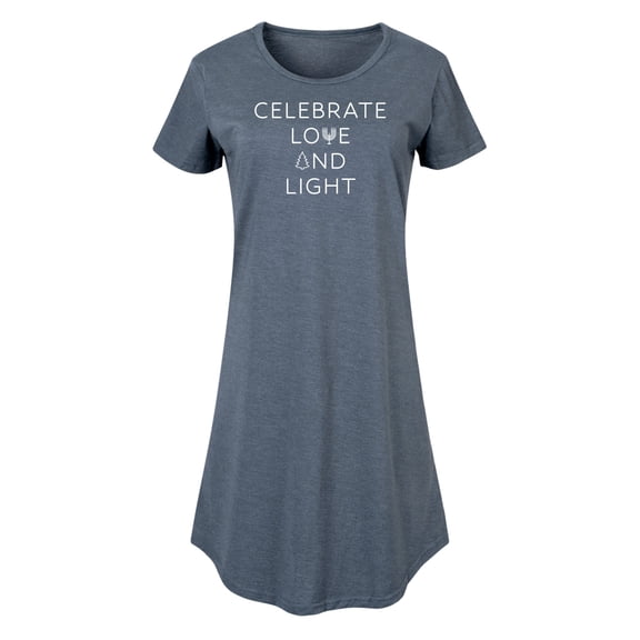 Instant Message - Celebrate Love And Light Graphic T-shirt Dress
