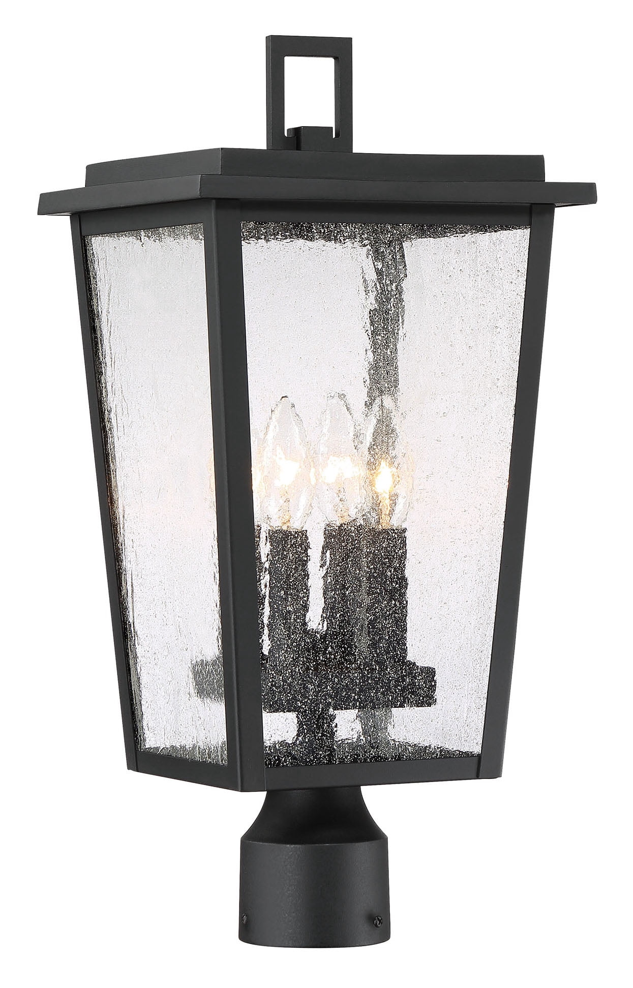 Minka Lavery Cantebury 19 3/4" High Sand Black 4-Light Outdoor Post Light