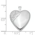 thumbnail image 4 of 925 Sterling Silver Holds 2 photos 20mm Polished Swirl Love Heart Locket - Locket Necklace for Women, 4 of 5