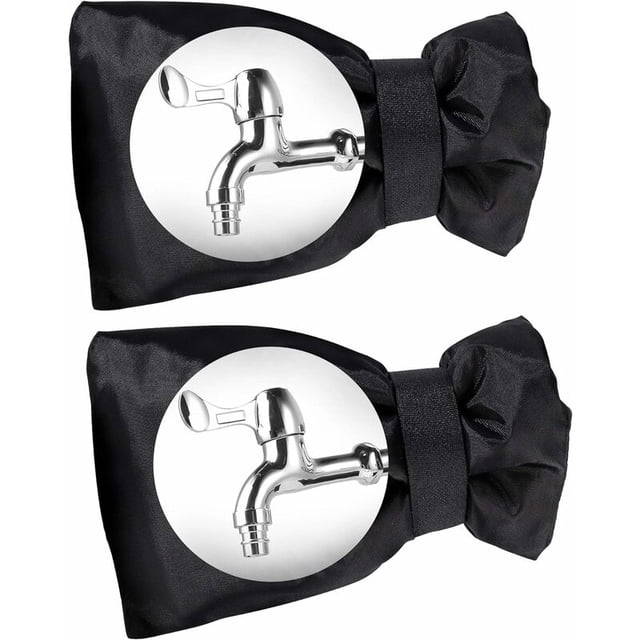 Juego de 2 cubiertas para grifo de exterior, cubierta anticongelante para grifo de invierno, protección para grifo de exterior de 1521 cm, cubierta impermeable para grifo de jardín,