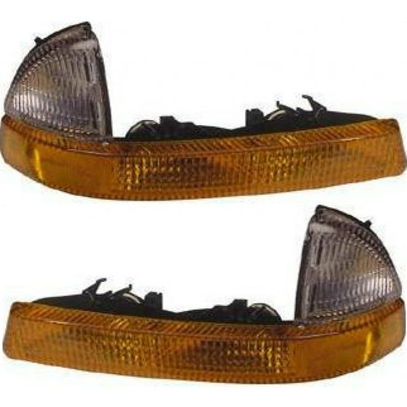 CarLights360: For 1998-2004 Dodge Dakota Turn Signal / Parking Light Assembly Driver and Passenger Side Pair DOT Certified w/Bulbs | CH2520135 CH2521135 (Vehicle Trim: From 08/1998)
