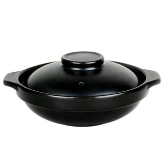 JOVELY Korean Stone Pot Set - 32 fl oz, Authentic Ttukbaegi Korean  Earthenware Pot w/Tray - Twice-Fired Natural Korean Clay Pot for Cooking 