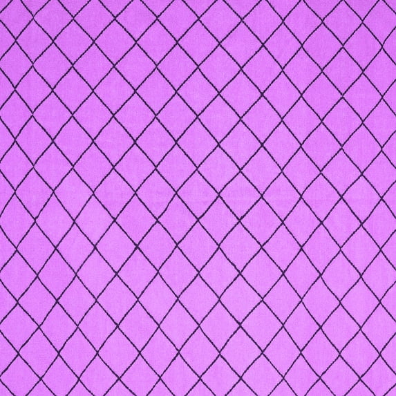 Ahgly Company Indoor Square Solid Purple Modern Area Rugs, 8' Square