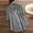 Black, variant on Women Tops Plus Size Three Quarter Striped Print V-Neck Loose Fit Top T-Shirt Blouse