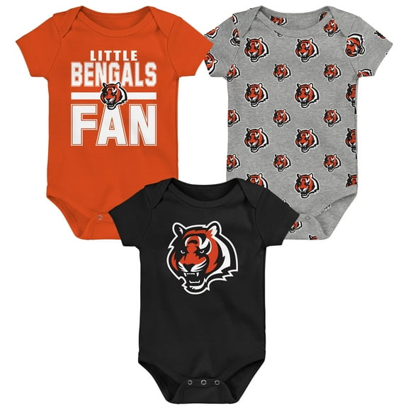 Newborn Outerstuff Cincinnati Bengals Little Tike 3-Piece Bodysuit Set