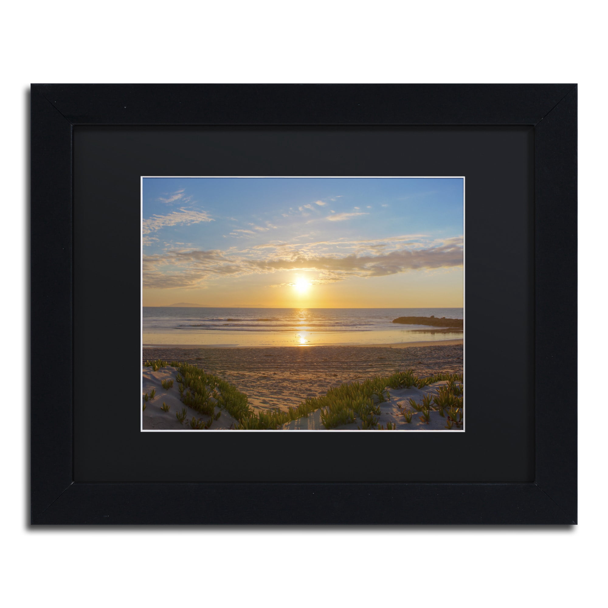 Chris Moyer 'Pierpont Sunset' Black Matted Framed Art
