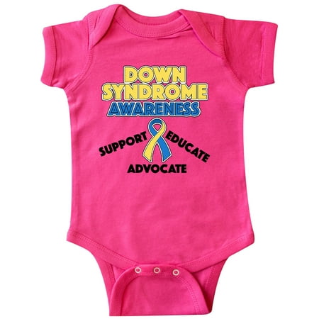 

Inktastic Down Syndrome Awareness Support Educate Advocate Gift Baby Boy or Baby Girl Bodysuit