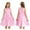 Pink, variant on Hansber Kids Girls Formal Dress Flower Embroidery Straps Mesh Tulle Wedding Formal Birthday Dresses Apricot 8