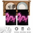 thumbnail image 5 of Dragon Flames Kitchen Towels Set of 4, Purple Dragons Abstract Modern Art Absorbent Dish Towels for Kitchen, Microfiber Hand Towel, Quick Drying Tea Towel for Cleaning Decorative Dishcloths, 5 of 7
