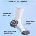 thumbnail image 2 of Hehanda 3 Pairs of Comprehensive Combat Sports Socks - Long Tube Professional Basketball Socks, 2 of 6