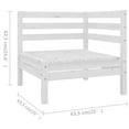 thumbnail image 4 of vidaXL 4 Piece Garden Lounge Set White Solid Pinewood, 4 of 4
