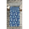 thumbnail image 3 of Ambesonne Blue Quilted Bedspread Set 2 Pcs, Geometrical Abstract Ice, Twin Size, Blue White, 3 of 3