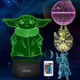 thumbnail image 1 of Star Wars Gift 3d Illusion Night Light, cuatro patrones y 7 colores cambiantes de decoración: regalos perfectos para fanáticos de Star Wars, niños y niñas Easter De,11 Feliz Sencillez, 1 of 5
