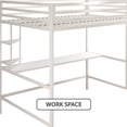 thumbnail image 6 of Novogratz Maxwell Metal Full Loft Bed with Desk & Shelves, Off White/Off White, 6 of 21