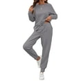 thumbnail image 2 of UVN Womens Fall Jogger Suit 2 Piece Set Long Sleeve Pullover Long Sweatpants with Pockets Ladies Sweatsuits Casual Lounge Set, 2 of 11