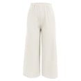 thumbnail image 5 of Pants for Women S with Pockets Pants with Stripe on The Side Dress Size 16 Women Linen Cover up Comfy plus Size Glitter Dress Corduroy plus Elastic Waist Pant 3 Strip Beige XL, 5 of 7