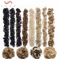 thumbnail image 5 of SEGO Long Messy Bun Hair Piece Ponytail Hair Extensions Juva Bun Scrunchie Curly Synthetic Hair Extension with Invisible Band Fake Magic Hair Bun Black Colors, 5 of 7