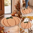 thumbnail image 2 of Pumpkin-Shaped Bath Mat, Soft Absorbent Non-Slide Floor Rug for Halloween, Fall and Thanksgiving Entryway, Bathroom and Seasonal Home Decor, 2 of 5
