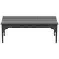 thumbnail image 3 of GARDEN Plastic Adirondack Backless Outdoor Bench for Patio Entryway, Gray, 3 of 6