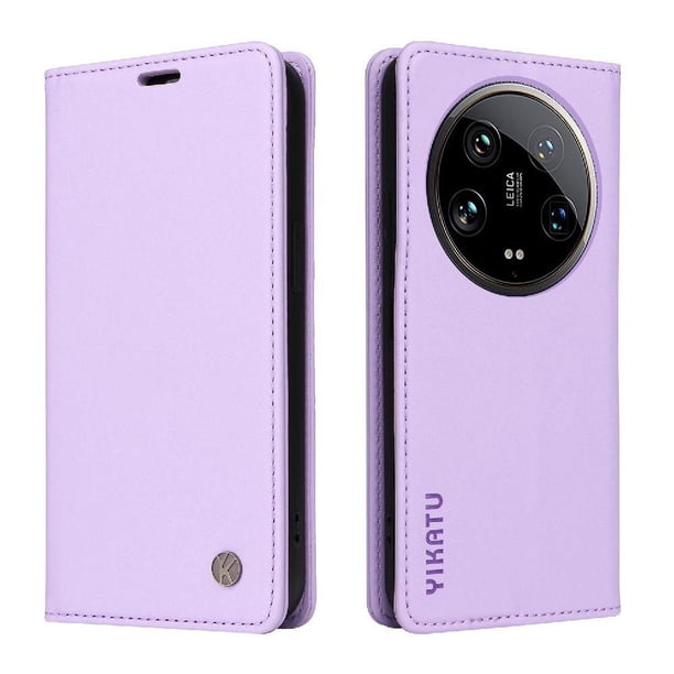 Funda para Xiaomi 14 Ultra Estuche de Cuero PU Tipo Cartera con Ranuras para Tarjetas y Cierre Magnético