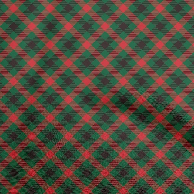 oneOone Viscose Chiffon Red Fabric Check Craft Projects Decor Fabric Printed By The Yard 42 Inch Wide
