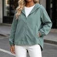 thumbnail image 2 of LIaqionyy Womens Hooded Jacket Long Sleeve Lightweight Casual Outerwear Jackets Spring Coats with Pockets, 2 of 7