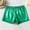 01 Green, variant on Girls Solid Shiny Cheerleading Gym Shorts Elastic Waist Loose Pants For Dance Practice Sports Competition Daily Summer Wear