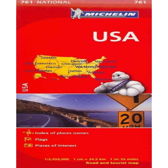 Michelin Carte Routière Etats-Unis