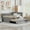 Gray, variant on Euroco Upholstered Full Size Daybed with Trundle and 3 Drawers for Kids, Gray