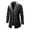 Black, variant on IWRICH Men's Faux Leather Jacket Thick Faux Fur Shearling Lapel Collar Botton down Long Trench Coats Brown XL