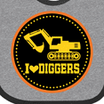 thumbnail image 4 of Inktastic Digger Construction Truck Boys Boys Baby Bib, 4 of 4